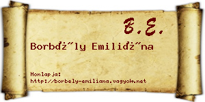 Borbély Emiliána névjegykártya